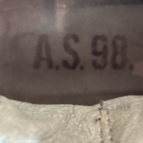 AS 98 Sz 38 Metal Toe Distressed Leather Moto Style Zip Up Buckles Boots - Picture 15 of 16